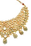 Minaki_Green Kundan Petal Gleam Embellished Jewellery Set_Online_at_Aza_Fashions