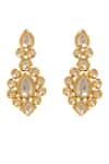 Buy_Minaki_Gold Plated Kundan Cluster Bloom Embellished Jewellery Set_Online_at_Aza_Fashions