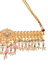 Minaki_Pink Kundan Padma Bloom Embellished Jewellery Set_Online_at_Aza_Fashions