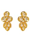 Buy_Minaki_Gold Plated Kundan Bullian Leaf Studded Jewellery Set_Online_at_Aza_Fashions