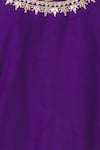 Samyukta Singhania_Purple Jama Cotton Embroidered Cutdana Straight Kurta Set With Sheer Dupatta _at_Aza_Fashions