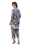 Sage Saga_Green Modal Printed Floral Collar Olivia Shirt And Trouser Set _Online_at_Aza_Fashions