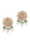 Riana Jewellery_Green Rice Pearls Embellished Choker Necklace Set _Online_at_Aza_Fashions