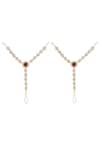 Shop_Riana Jewellery_Pink Crystals, Beads Embellished Haathphools - Set Of 2 _at_Aza_Fashions