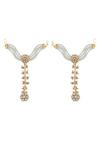 Shop_Riana Jewellery_White Kundan Embellished Haathphools - Set Of 2 _at_Aza_Fashions