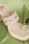 Stilista_Off White Embellished Strap Block Heels_Online_at_Aza_Fashions
