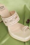 Stilista_Off White Embellished Strap Block Heels _Online_at_Aza_Fashions