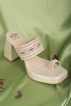 Stilista_Off White Embellished Strap Block Heels_at_Aza_Fashions