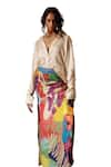 Buy_Advait_Multi Color Bemberg Satin Twill Printed Abstract Calypso Slit Skirt  _Online_at_Aza_Fashions