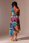 Shop_Advait_Multi Color Bemberg Satin Twill Printed Calypso Asymmetric Dress  _at_Aza_Fashions