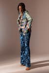 Shop_Advait_Multi Color Bemberg Satin Twill Printed Echo Threadwork Blazer  _Online_at_Aza_Fashions