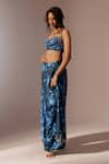 Advait_Multi Bemberg Satin Twill Print Splash Nysa Fisherman Pant  _at_Aza_Fashions