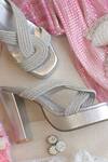 Buy_Coral Haze_Silver Rhinestones Sasha Embellished Curvy-strapped Block Heel Sandals_Online_at_Aza_Fashions