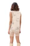 Buy_Sahil Kochhar_Ivory Rayon Embroidered Lace Collared Hazel French Dress  _Online_at_Aza_Fashions