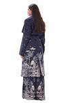 Sahil Kochhar_Blue Rayon Twill Printed Nature Nain Galaxy Flared Pant  _Online_at_Aza_Fashions