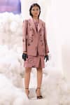 Buy_Sahil Kochhar_Pink Suiting Embellished Applique Lapel Collar Tyra Doodle Jacket  _at_Aza_Fashions