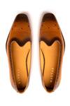 Shop_Nauvab_Brown Textured Nagra Perforated Shaded Mojiri _at_Aza_Fashions