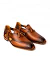 Buy_Nauvab_Brown Shaded Peashauri Tasslled Sandals _at_Aza_Fashions
