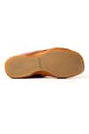 Nauvab_Brown Plain Arba Leather Brogue Sandals _Online_at_Aza_Fashions