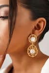 Buy_Kastiya Jewels_Off White Baroque Pearl Embellished Earrings _at_Aza_Fashions