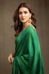 Buy_Masaba_Green Raw Silk Embroidered Fish Motif Saree With Unstitched Blouse _Online_at_Aza_Fashions