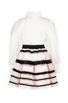 Shop_PNK Isha Arora (Pink)_White Crepe Satin Stripes Solid Shirt With Skirt  _at_Aza_Fashions