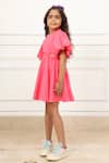 Buy_PNK Isha Arora (Pink)_Pink Pure Cotton Solid Waist Cut Out Dress 