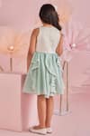 Shop_PNK Isha Arora (Pink)_Ivory Matt Satin Solid Swirly Short Dress With Bow _at_Aza_Fashions