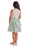 Buy_PNK Isha Arora (Pink)_Ivory Matt Satin Solid Swirly Short Dress With Bow  