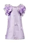 Buy_PNK Isha Arora (Pink)_Purple Lilac Taffeta Embellished Flower Shaft Dress _at_Aza_Fashions