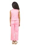 Buy_PNK Isha Arora (Pink)_Pink Cotton Solid Front Pocket Waist Jacket With Pant 