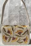 Shop_Kreivo by Vamanshi Damania_White Embellished Silk Bead Bucket Bag _at_Aza_Fashions