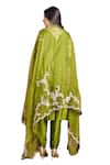 Shop_Stotram_Green Kurta And Pant Pure Silk Embroidered Zari Round Paisley Set 