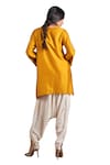 Shop_Stotram_Yellow Kurta Pure Silk Embroidered Dori Butti With Tulip Pant _Online_at_Aza_Fashions