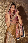 Sidhaarth & Disha_Green Kurta And Salwar Shimmer Floral Butti Gota Embellished Set _Online_at_Aza_Fashions