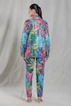 Shop_Naintara Bajaj_Multi Color Cotton-poly Digital Printed Abstract Floral Shirt And Pant Co-ord Set_at_Aza_Fashions
