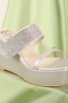 Stilista_Silver Stones Embellished Wedges _at_Aza_Fashions