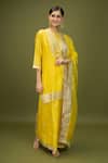 Shop_Gopi Vaid_Yellow Embroidered Paisley Round Rati Kurta Sharara Set _Online_at_Aza_Fashions