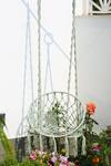 Amoliconcepts Green Cotton Rope On Iron Stand Macrame Weaving Hammock Swing Online at Aza Fashions Amoliconcepts_Green Cotton Rope On Iron Stand Macrame Weaving Hammock Swing_Online_at_Aza_Fashions