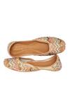 Buy_House Of Kosha_Multi Color Kelaya Chevron Hand Embroidered Leather Juttis _Online_at_Aza_Fashions
