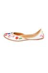House Of Kosha_Multi Color Sunshine Blossom Embroidered Leather Juttis _at_Aza_Fashions