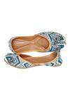 Buy_House Of Kosha_Blue Breeze Embroidered Leather Juttis _Online_at_Aza_Fashions