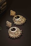 Buy_Amoliconcepts_Gold Plated Synthetic Pearls Stone Studded Floral Chandbalis _at_Aza_Fashions