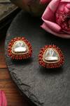 Buy_Amoliconcepts_Gold Plated Kundan Polki Studded Earrings _at_Aza_Fashions