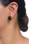 Buy_Amoliconcepts_Black Swarovski Studded Earrings _at_Aza_Fashions