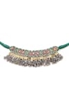 Buy_Amoliconcepts_Multi Color Glass Floral Embellished Choker _Online_at_Aza_Fashions