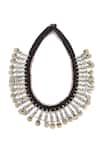 Shop_Amoliconcepts_Silver Plated Coins Embellished Vintage Choker _at_Aza_Fashions