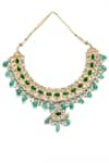 Amoliconcepts_Green Kundan Embellished Necklace Set _Online_at_Aza_Fashions