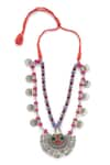 Shop_Amoliconcepts_Multi Color Boho Coins Afghani Pendant Necklace _at_Aza_Fashions