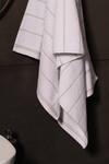 Houmn_White 100% Cotton Terry Woven Towel_at_Aza_Fashions